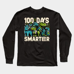 100 Days Smarter - Dinosaurs Long Sleeve T-Shirt